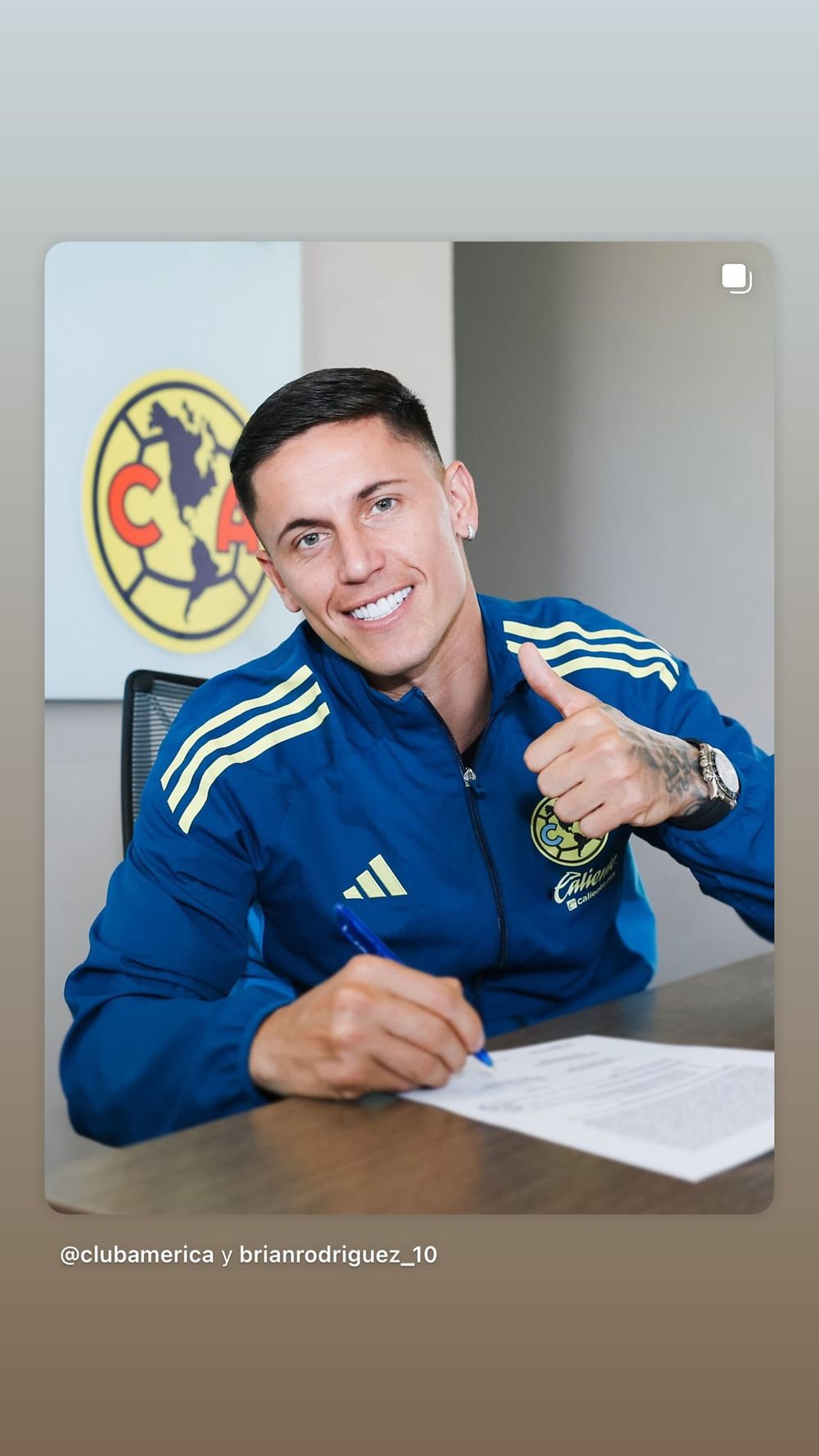 Brian Rodríguez firmó su nuevo vínculo con América de México hasta 2029 Brian Rodríguez firmó su nuevo vínculo con América de México hasta 2029