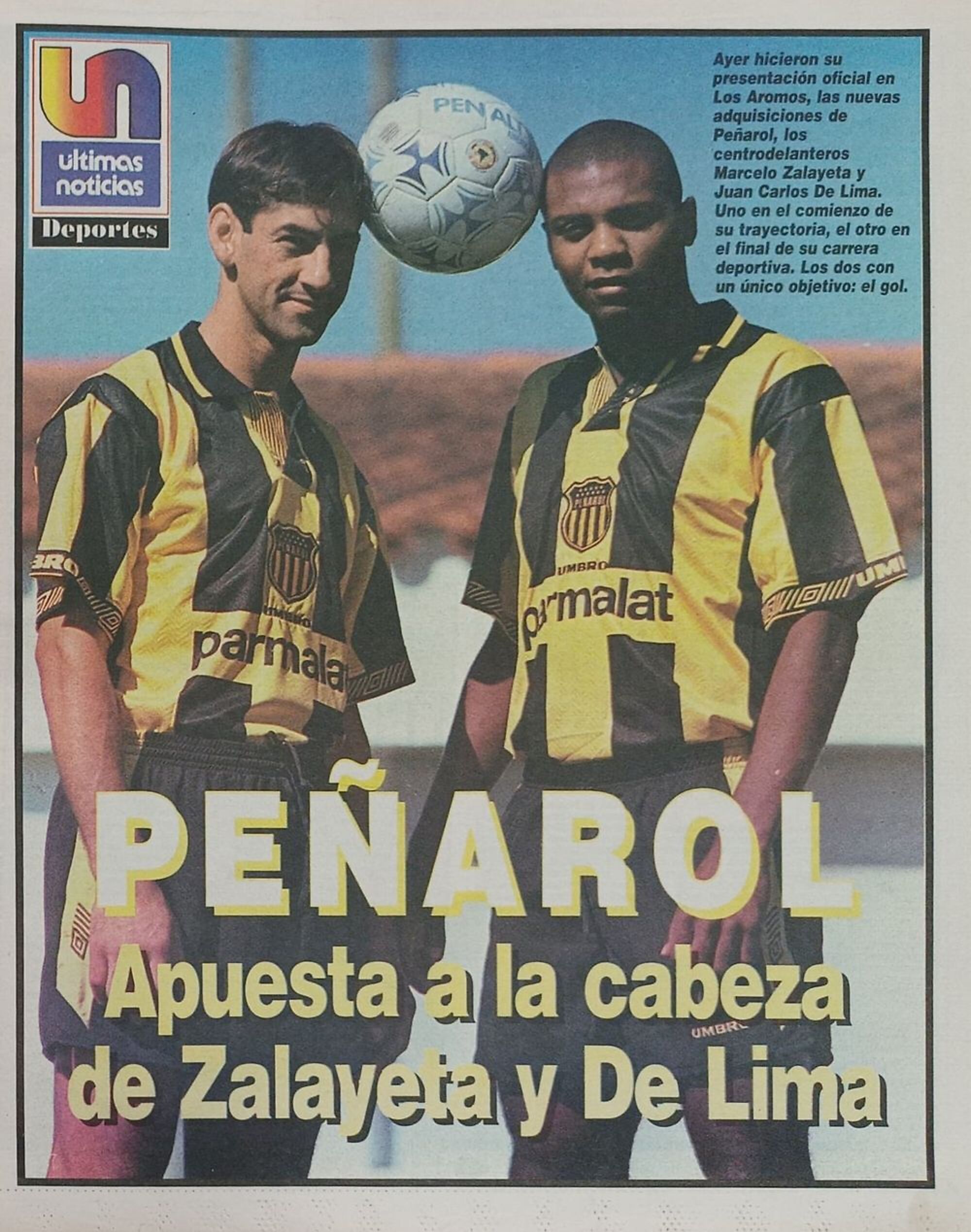 De Lima con Zalayeta en la tapa de Últimas Noticias De Lima con Zalayeta en la tapa de Últimas Noticias