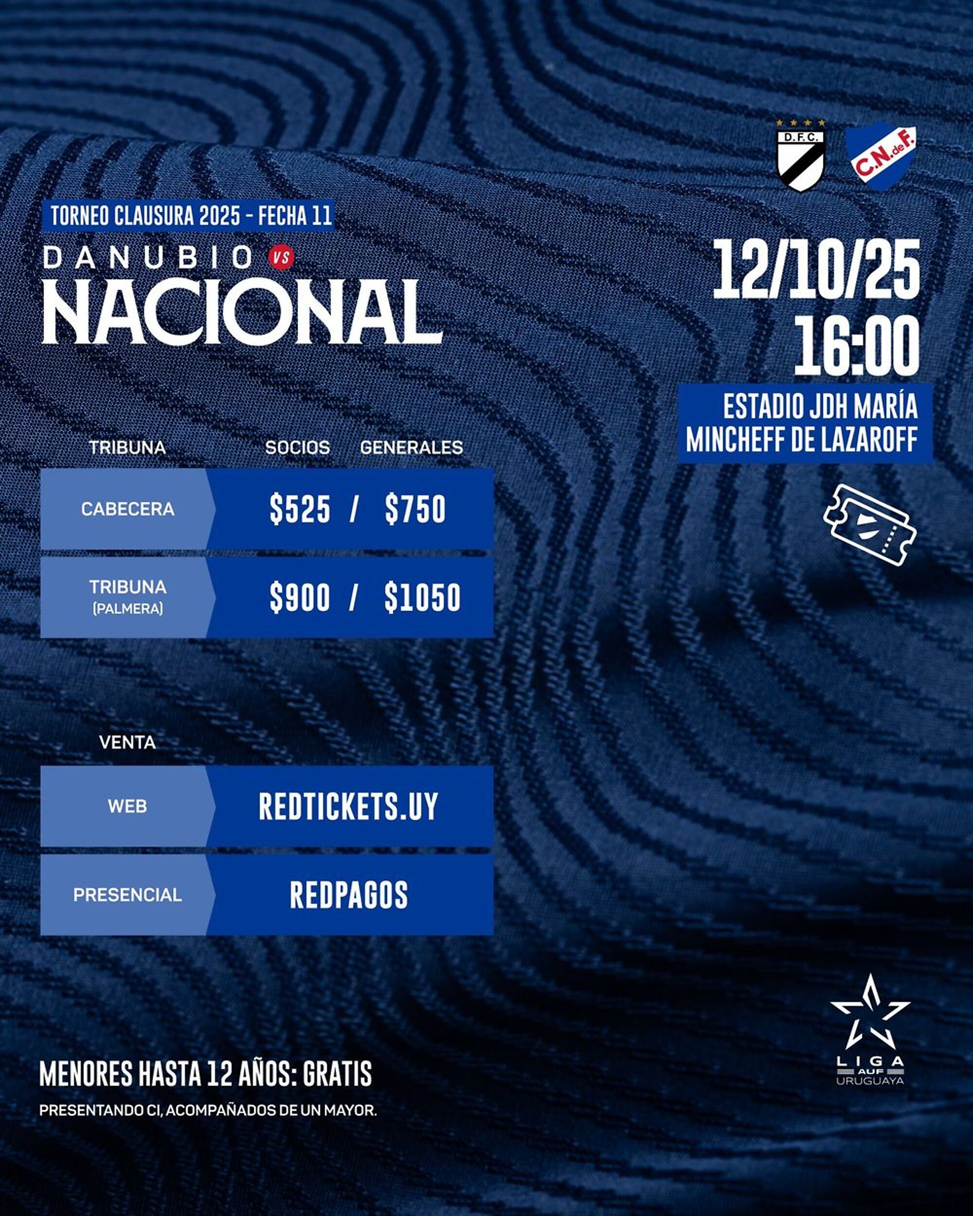 Entradas para Danubio vs Nacional