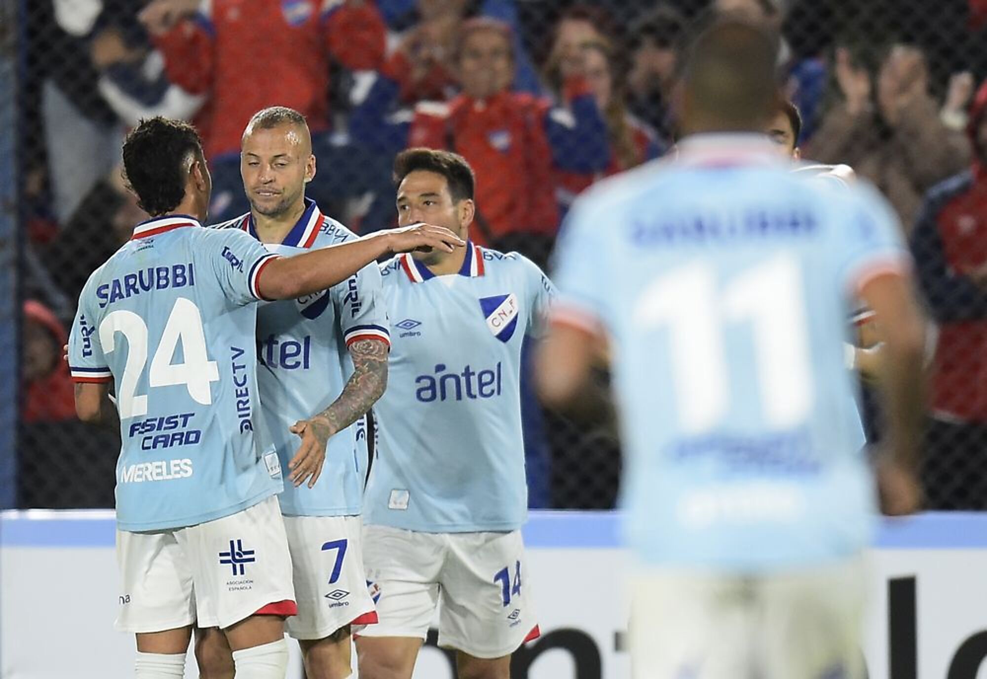 Exequiel Mereles, Nicolás López y Nicolás Lodeiro