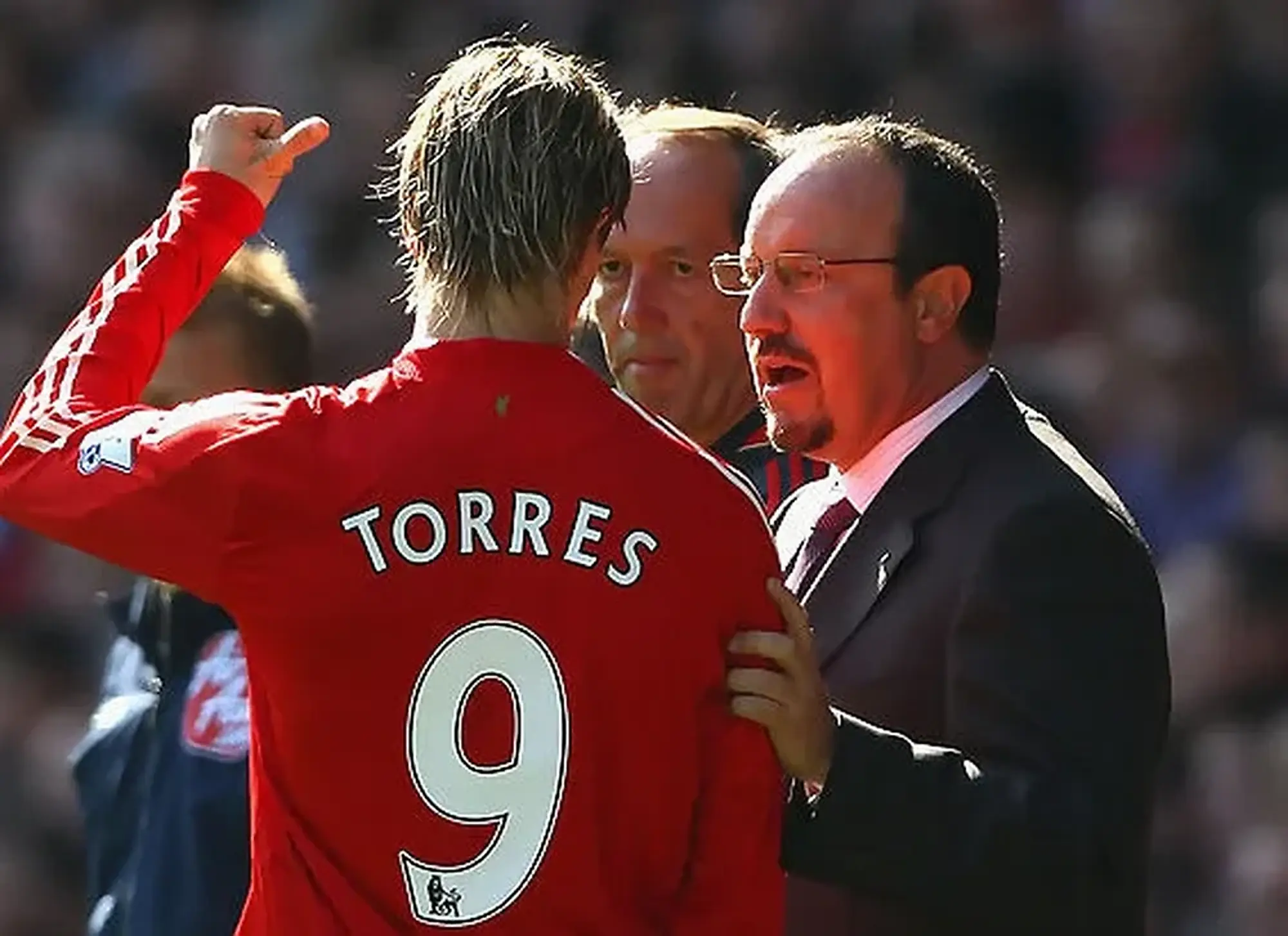 Fernando Torres y Rafa Benitez en Liverpool