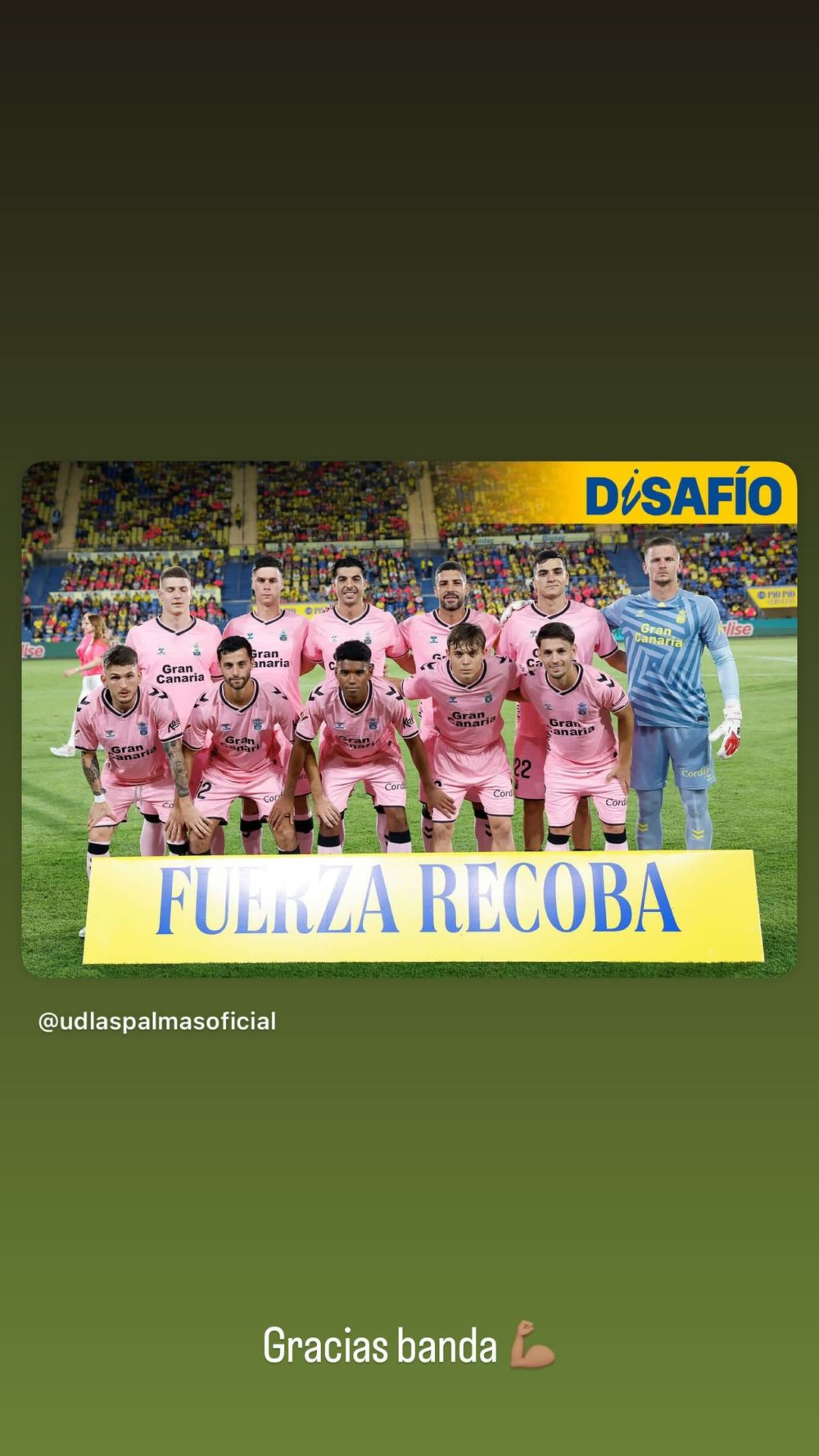 El agradecimiento de Jeremía Recoba a sus compañeros de Las Palmas por su apoyo tras su lesión El agradecimiento de Jeremía Recoba a sus compañeros de Las Palmas por su apoyo tras su lesión