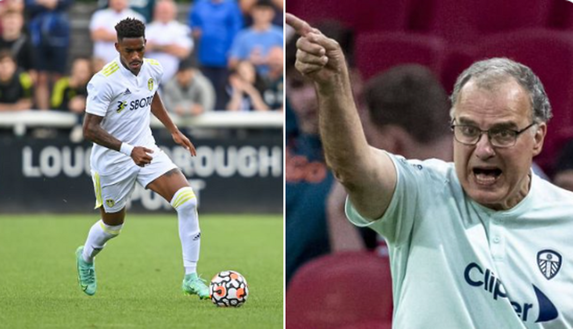 Junior Firpo y Marcelo Bielsa en Leeds Junior Firpo y Marcelo Bielsa en Leeds