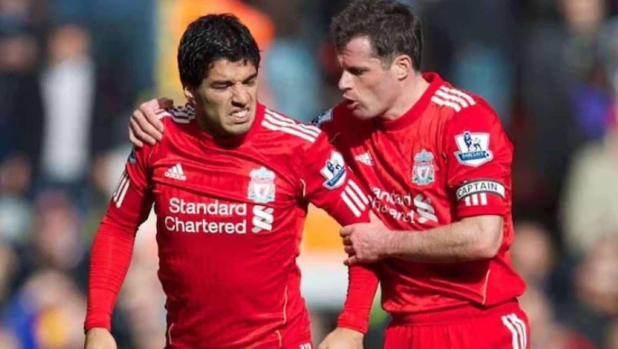 Luis Suárez y Jamie Carragher en Liverpool; este último criticó a Darwin Núñez Luis Suárez y Jamie Carragher en Liverpool; este último criticó a Darwin Núñez