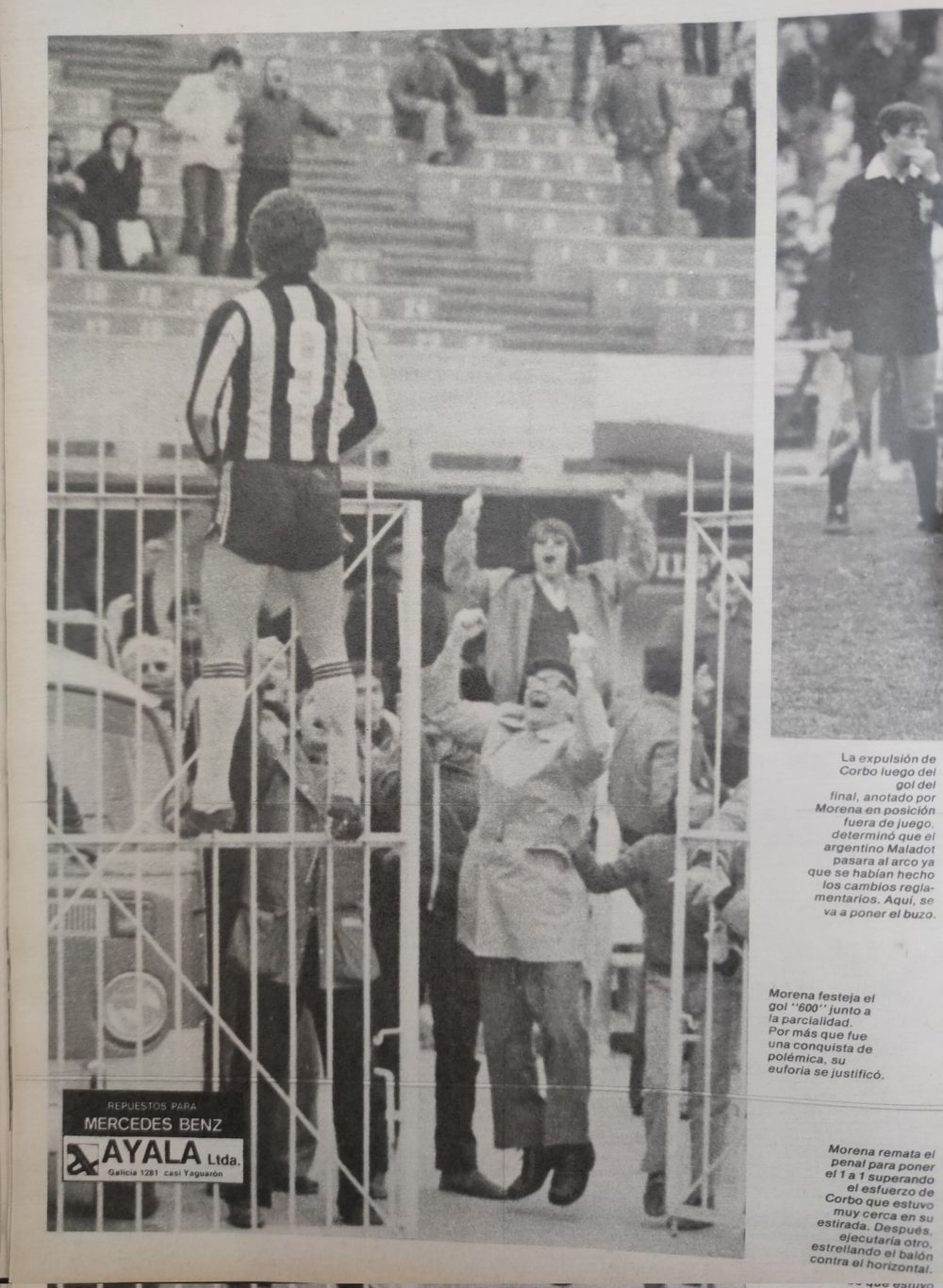 Fernando Morena patent&oacute; el festejo en el port&oacute;n de la Platea Am&eacute;rica y tras su gol 600, lo celebr&oacute; en ese lugar